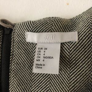 H&M black and white knee length dress